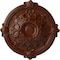 Ekena Millwork Hamilton Ceiling Medallion (Canopies up to 3 3/4"), 17 3/8"OD x 1 3/4"P, Burnished Mahogany Crackle CM17HABMC - alternate 1